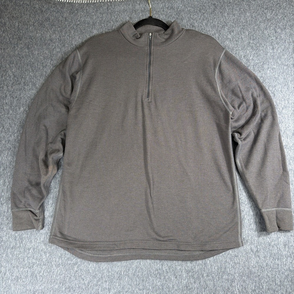 REI Sweater Womens XL‎ Long Sleeve Grey Pullover Outdoors 1/4 Zip Fleece